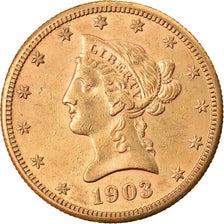 Coin, United States, Coronet Head, $10, Eagle, 1903, U.S. Mint, San Francisco
