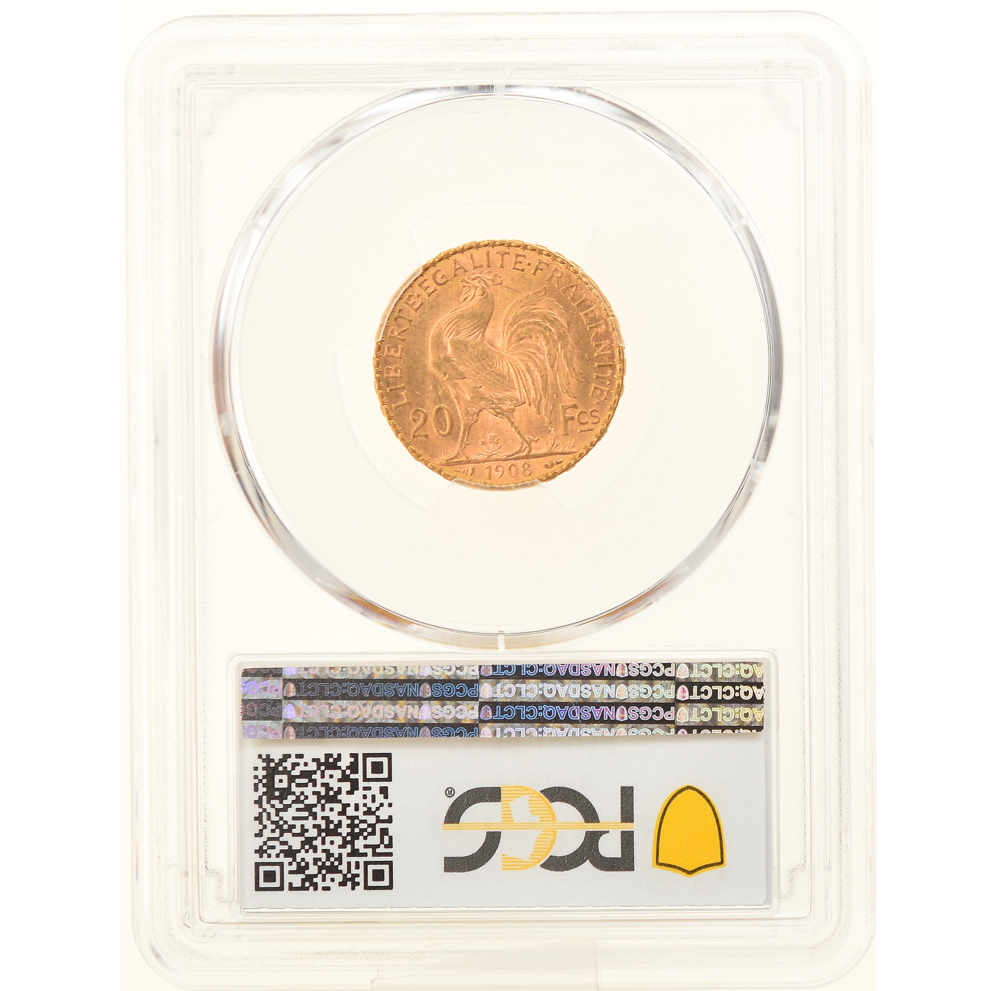 Coin, France, Marianne, 20 Francs, 1908, Paris, PCGS, MS64, MS(64), Gold