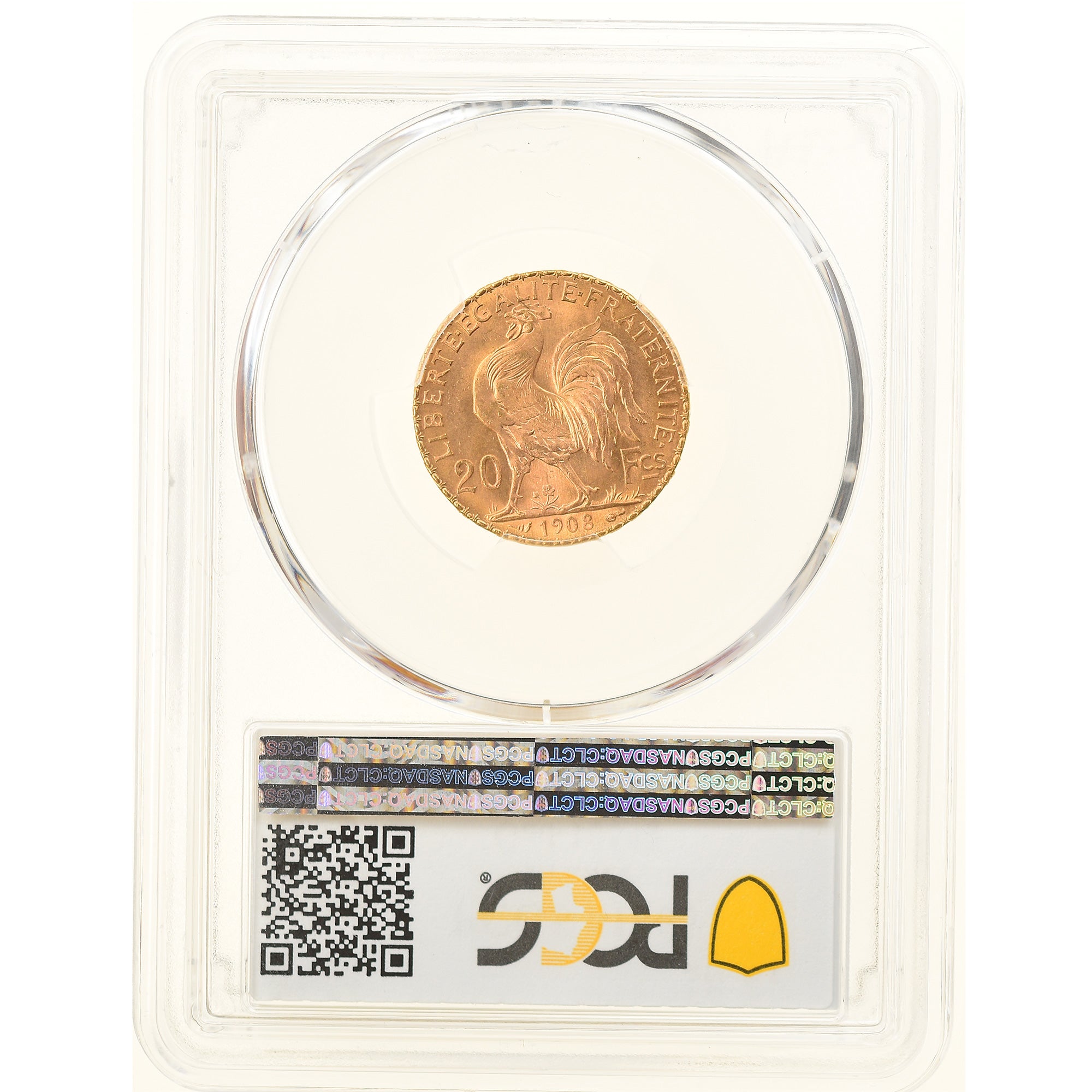 Coin, France, Marianne, 20 Francs, 1908, Paris, PCGS, MS66, MS(65-70), Gold