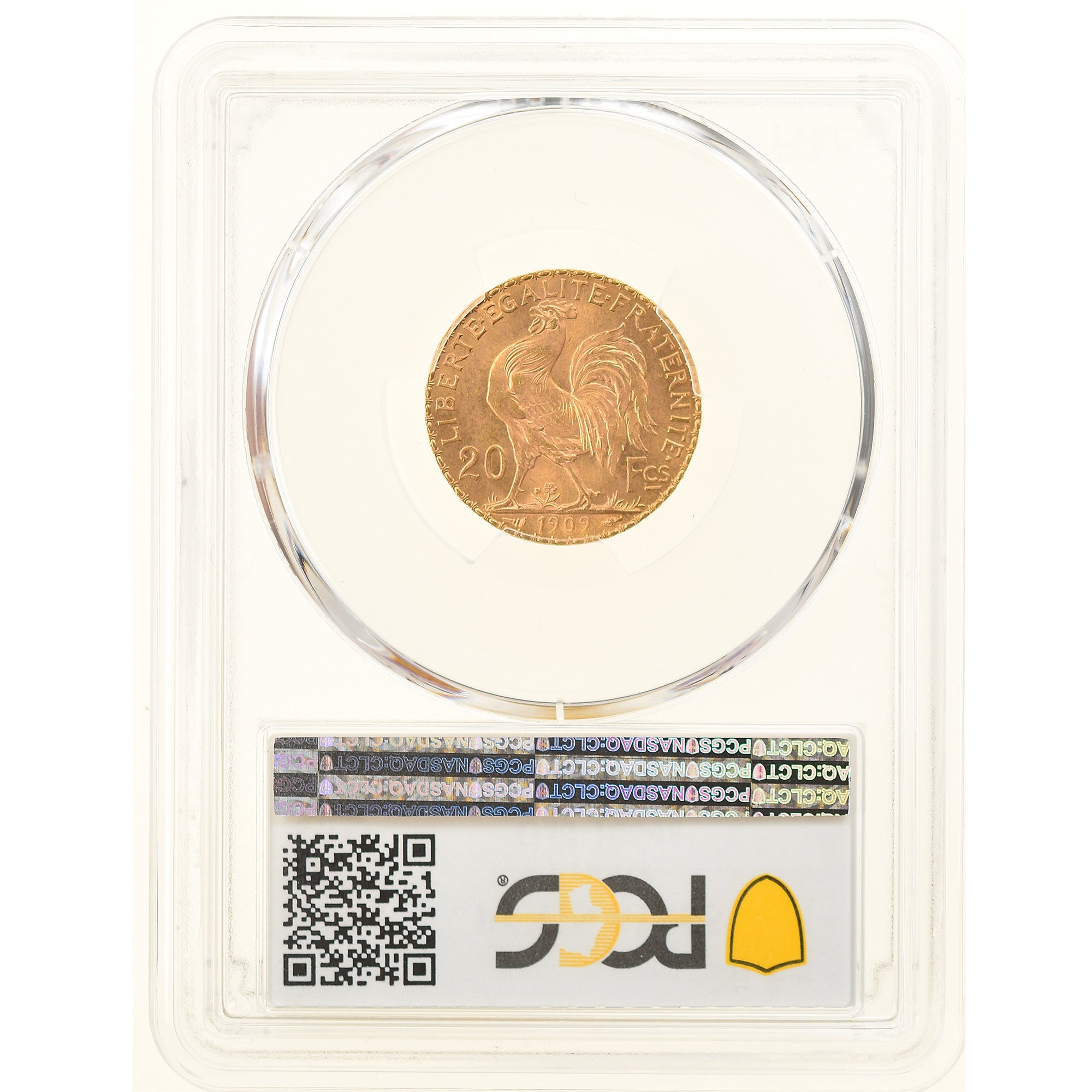 Coin, France, Marianne, 20 Francs, 1909, Paris, PCGS, MS65, MS(65-70), Gold