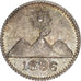 GUATEMALA, 1/4 Real, 1896, KM #162, MS(63), Silver, 0.77