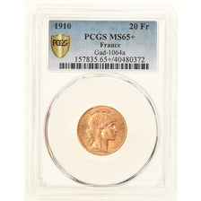 Monnaie, France, Marianne, 20 Francs, 1910, Paris, PCGS, MS65+, FDC, Or