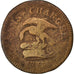 ISLE OF MAN, Penny, 1733, KM #5, VG(8-10), Copper, 7.95