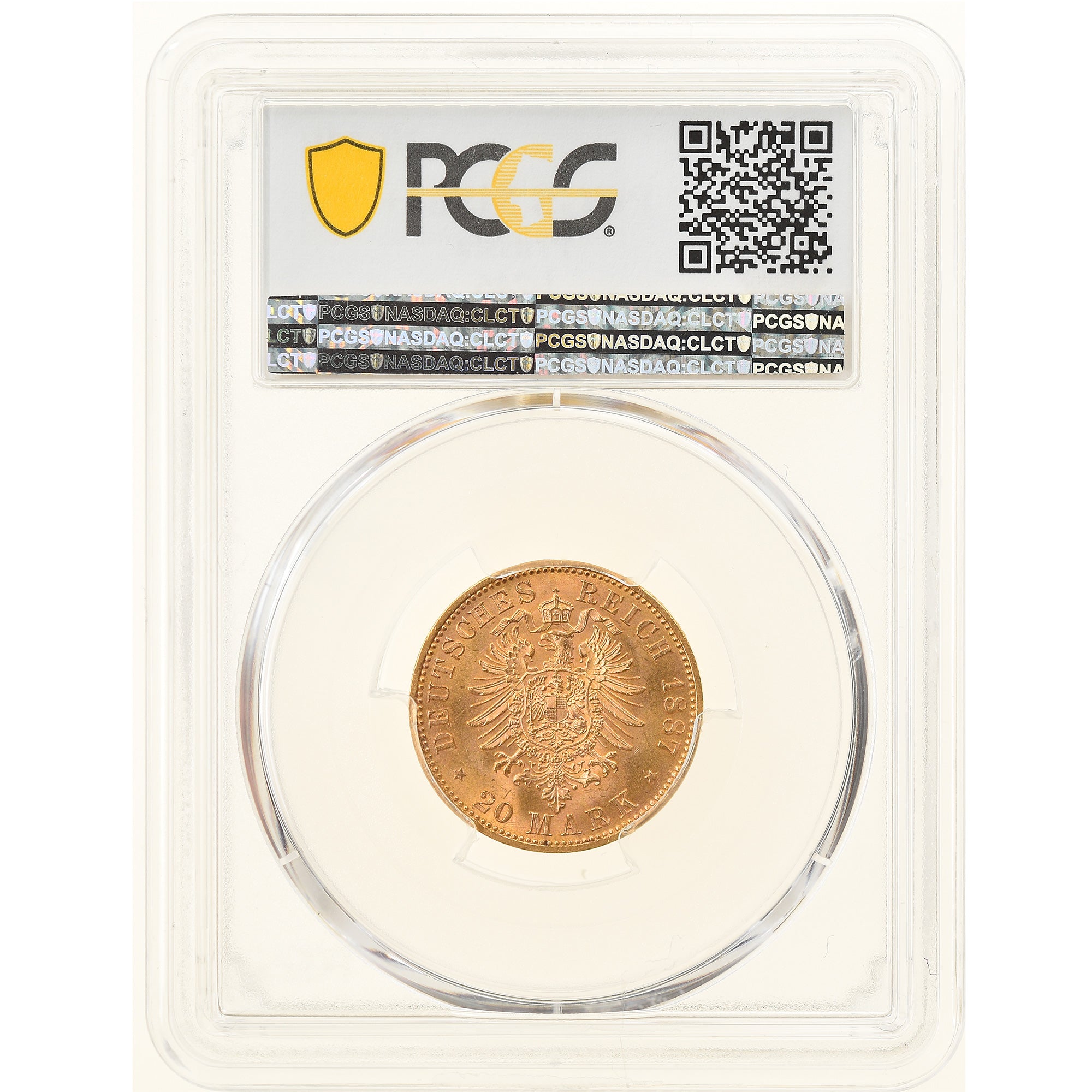 Coin, German States, PRUSSIA, Wilhelm I, 20 Mark, 1887, Berlin, PCGS, MS64+