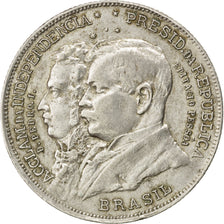 BRAZIL, 2000 Reis, 1922, KM #523, EF(40-45), Silver, 26, 7.98