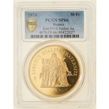 Moeda, França, Hercule, 50 Francs, 1974, Piéfort, PCGS, SP66, MS(65-70)
