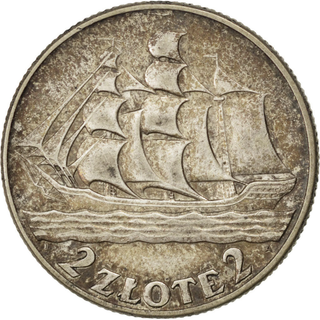POLAND, 2 Zlote, 1936, Warsaw, KM #30, AU(55-58), Silver, 22, 4.30