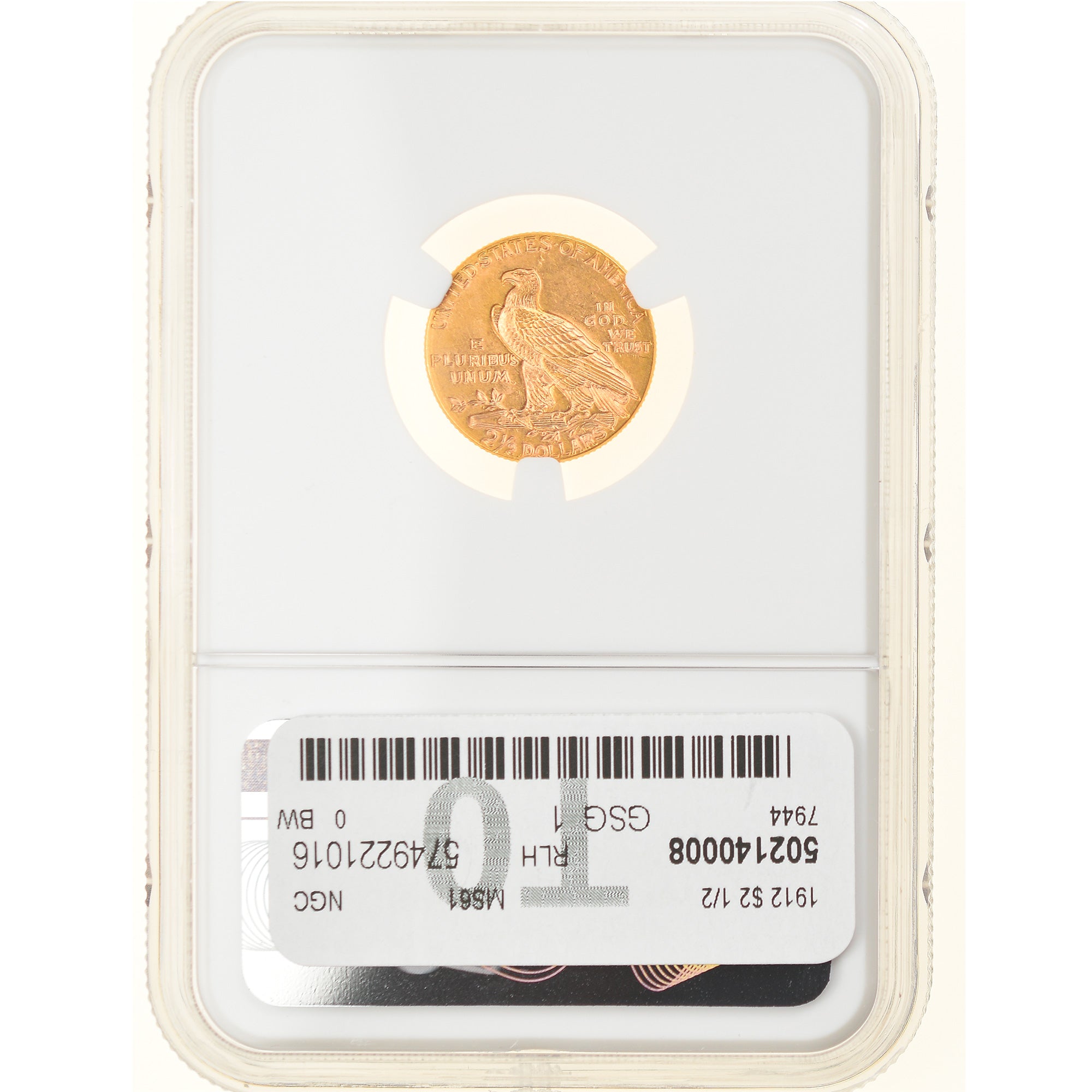 Moneda, Estados Unidos, Indian Head, $2.50, Quarter Eagle, 1912, U.S. Mint