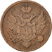 POLAND, 3 Grosze, 1819, Varsovie, KM #95.2, EF(40-45), Copper, 25, 8.46