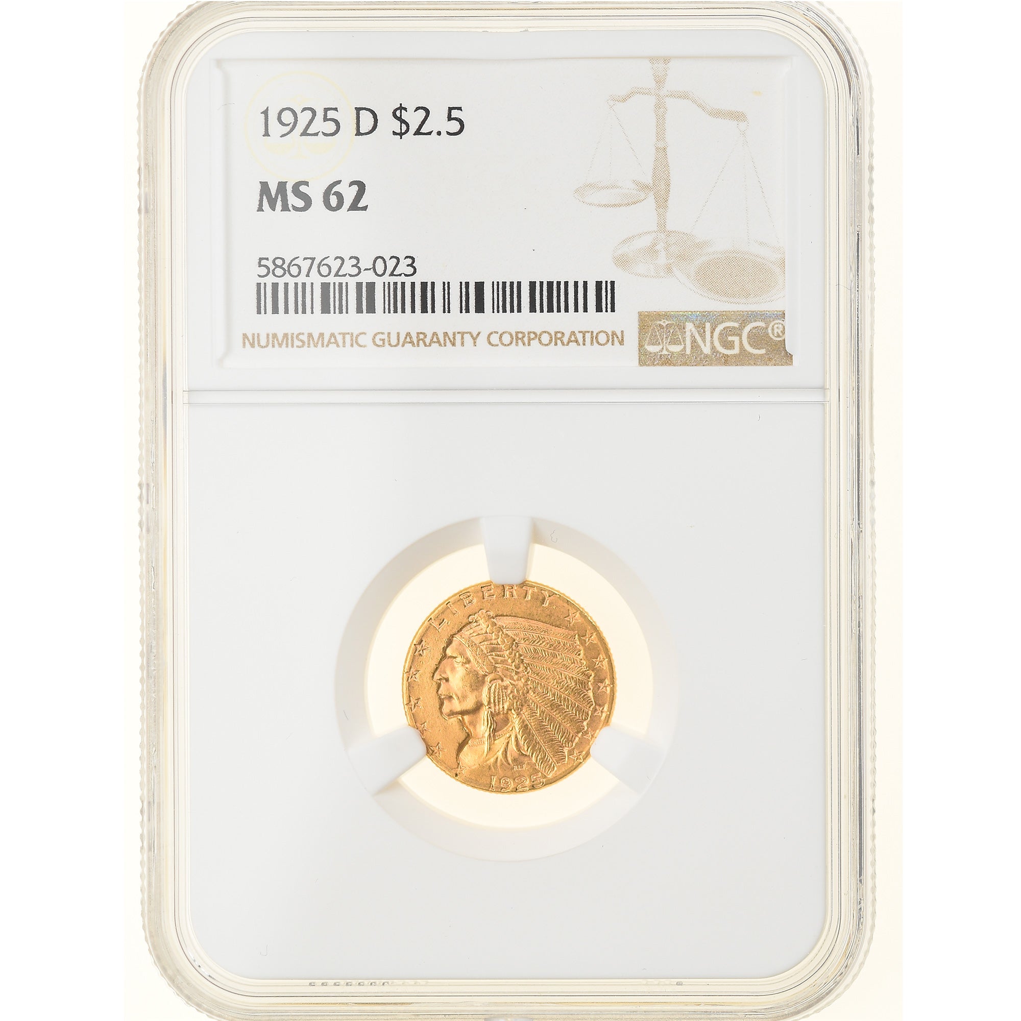 Moeda, Estados Unidos da América, Indian Head, $2.50, Quarter Eagle, 1925, U.S.