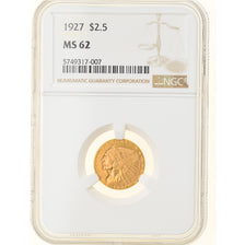 Moneta, USA, Indian Head, $2.50, Quarter Eagle, 1927, U.S. Mint, Philadelphia