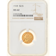 Monnaie, États-Unis, Indian Head, $2.50, Quarter Eagle, 1928, U.S. Mint