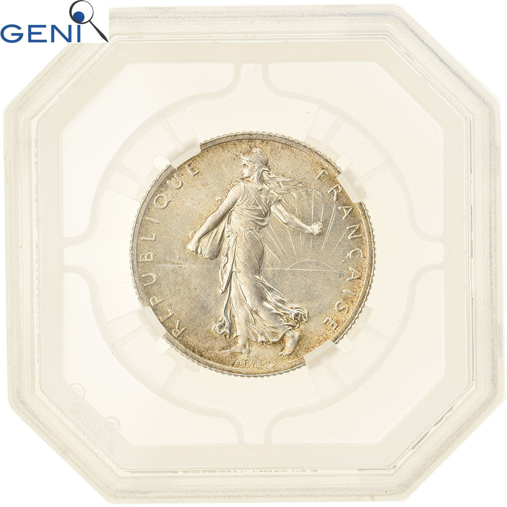 Moneta, Francia, Semeuse, 2 Francs, 1914, Castelsarrasin, GENI, MS65, FDC