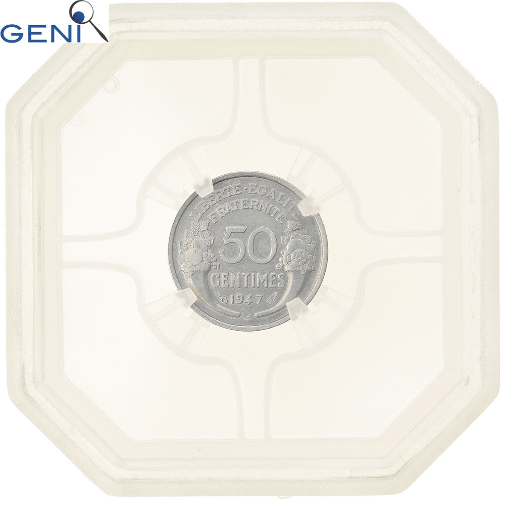 Monnaie, France, Morlon, 50 Centimes, 1947, Beaumont - Le Roger, GENI, MS63