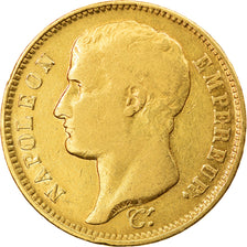 Moneda, Francia, Napoléon I, 40 Francs, 1807, Limoges, Rare, BC+, Oro