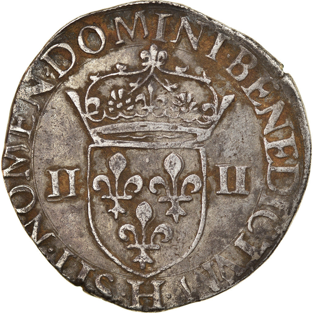 Moneta, Francja, Henri III, 1/4 d'écu à la croix de face, 1579, La Rochelle