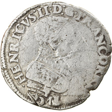 Moneta, Francja, Henri II, François II, Teston, 1559, Bordeaux, VF(20-25)