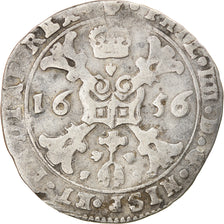 Coin, Spanish Netherlands, BRABANT, Philip IV, 1/4 Patagon, 1656, Antwerp