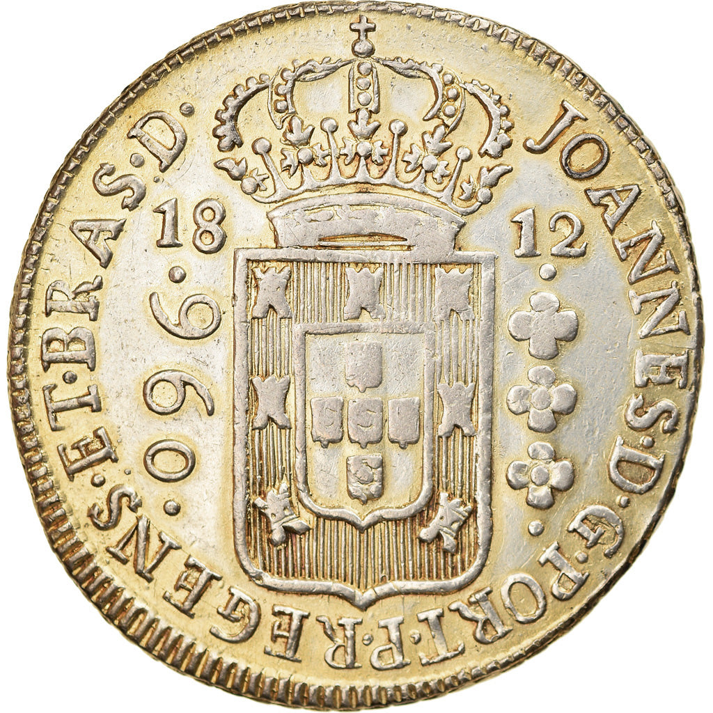 Coin, Brazil, Joao, 960 Reis, 1812, Bahia, AU(50-53), Silver, KM:307.1