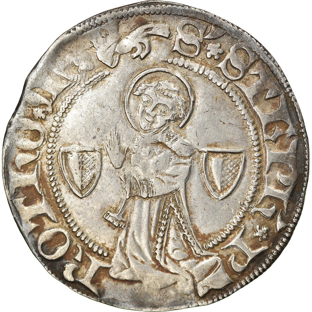 Munten, Frankrijk, Gros, c. 1406-1415, Metz, ZF, Zilver, Boudeau:1659