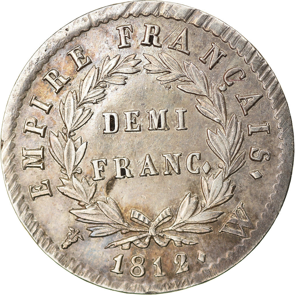 Munten, Frankrijk, Napoléon I, 1/2 Franc, 1812, Lille, ZF+, Zilver, KM:691.15