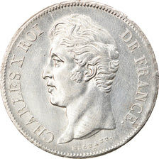 Coin, France, Charles X, 5 Francs, 1827, Toulouse, AU(50-53), Silver, KM:728.9