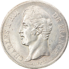 Monnaie, France, Charles X, 5 Francs, 1827, Toulouse, TTB+, Argent, Gadoury:644