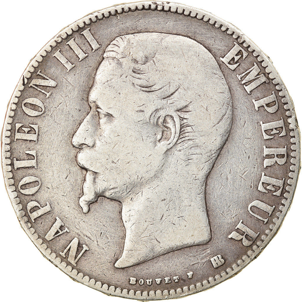 Munten, Frankrijk, Napoleon III, Napoléon III, 5 Francs, 1856, Strasbourg, FR