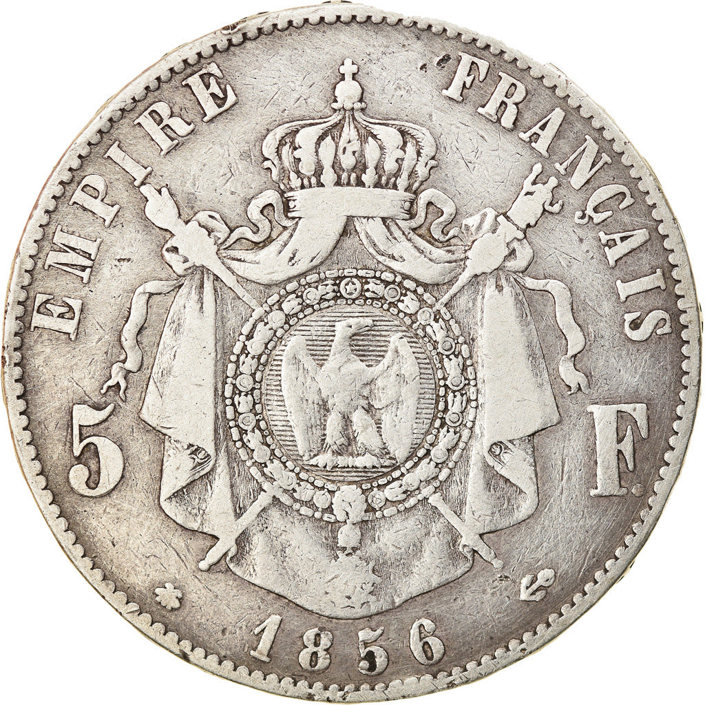 Munten, Frankrijk, Napoleon III, Napoléon III, 5 Francs, 1856, Strasbourg, FR