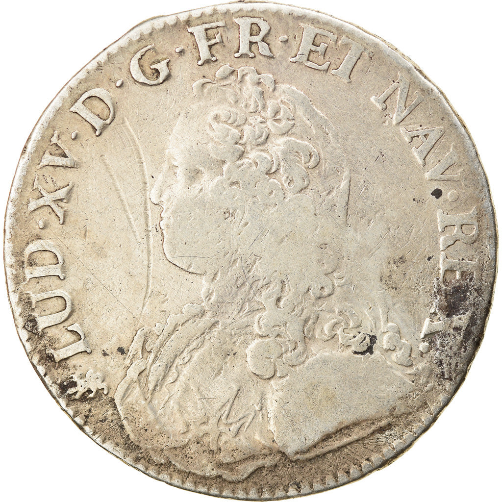 Münze, Frankreich, Louis XV, Écu aux branches d'olivier, Ecu, 1730, Nantes, S