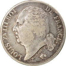 Monnaie, France, Louis XVIII, Louis XVIII, Franc, 1822, La Rochelle, Rare, TTB