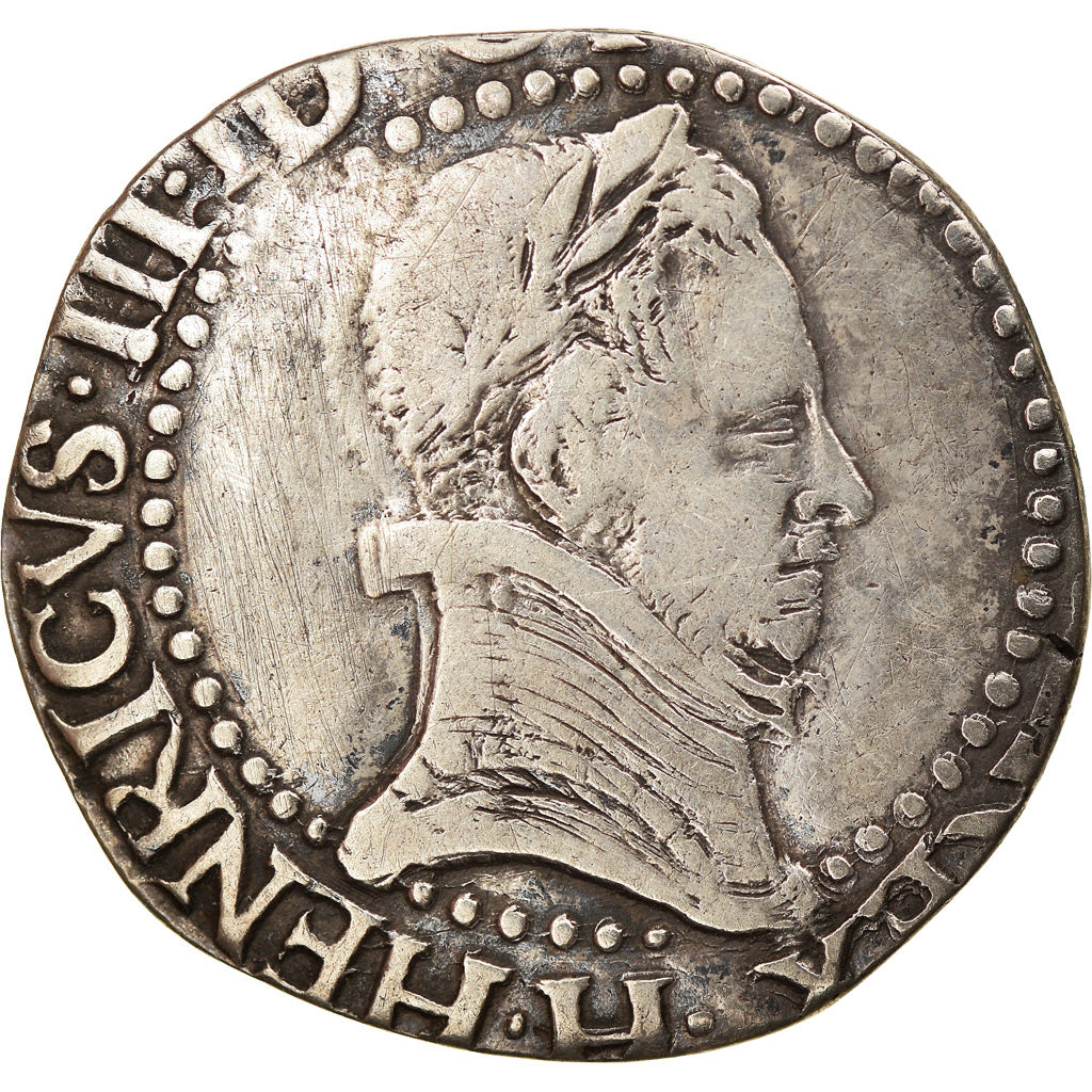 Monnaie, France, Henri III, 1/4 Franc, 1578, La Rochelle, TB+, Argent