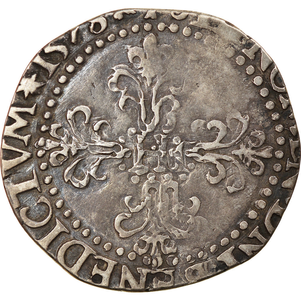 Monnaie, France, Henri III, 1/4 Franc, 1578, La Rochelle, TB+, Argent