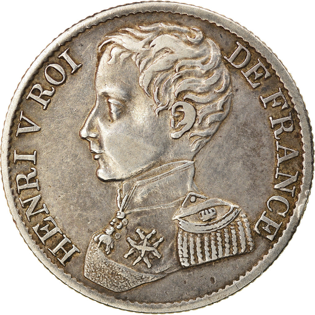 Coin, France, Henri V, Franc, 1831, Paris, EF(40-45), Silver, KM:28.2