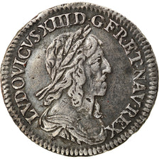 Moeda, França, Louis XIII, 1/12 Ecu, 1643, Paris, 2ème poinçon de Warin