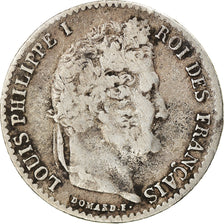 Coin, France, Louis-Philippe, 1/4 Franc, 1834, Paris, VF(30-35), Silver