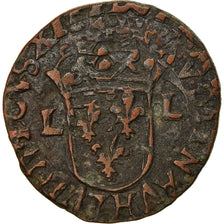 Moneta, Francia, Louis XIII, Douzain huguenot, Uncertain date, La Rochelle, MB+