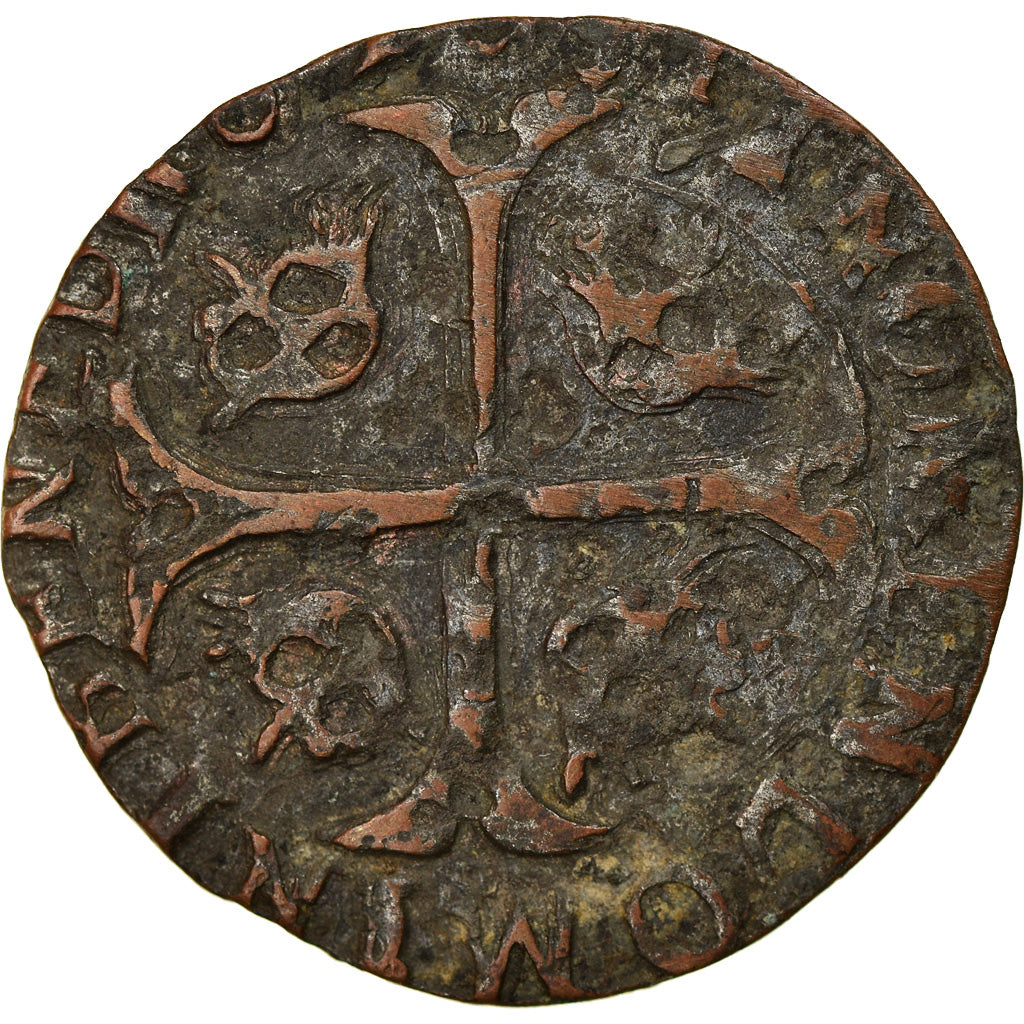Moneta, Francja, Louis XIII, Douzain huguenot, Uncertain date, La Rochelle