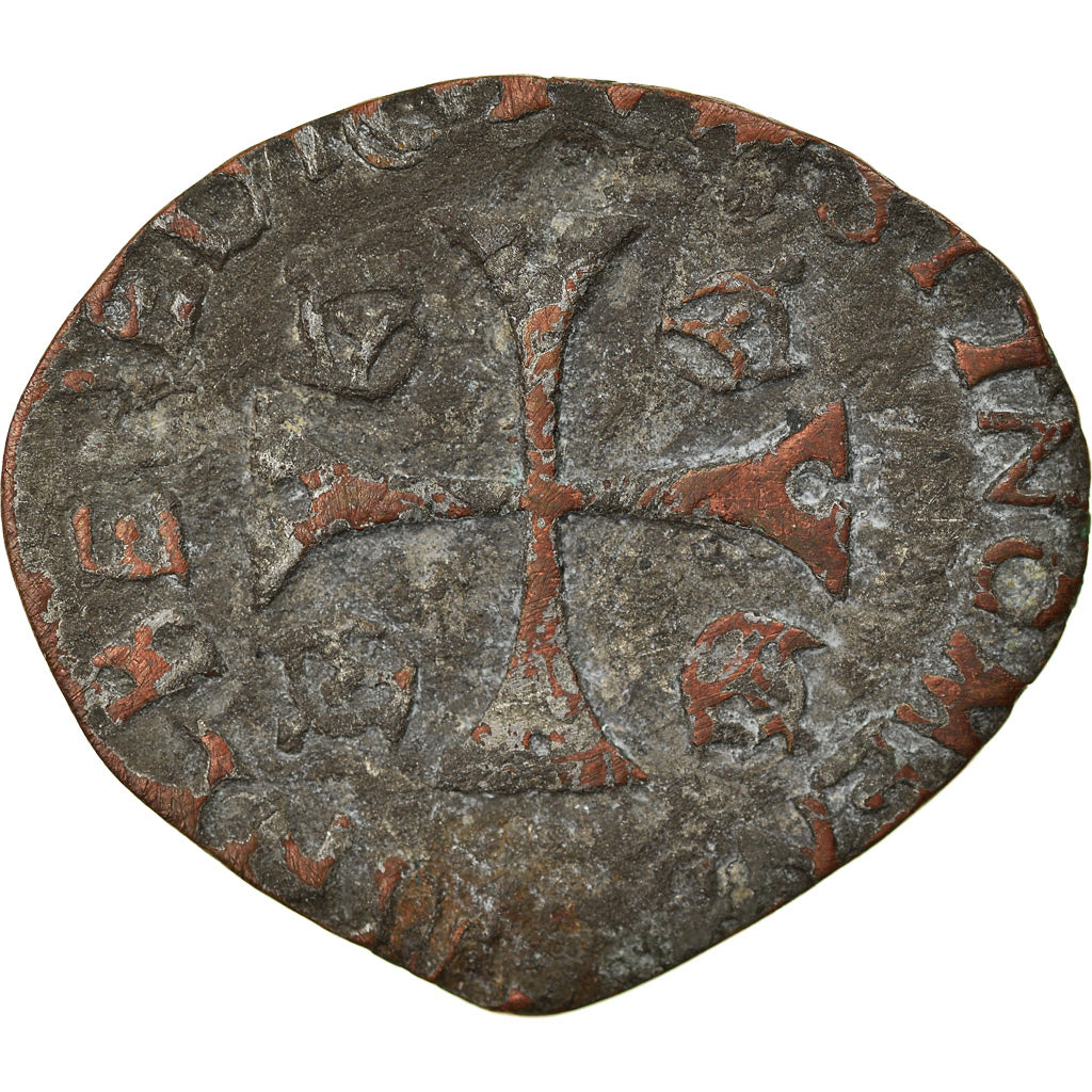 Coin, France, Louis XIII, Douzain huguenot, Uncertain date, La Rochelle