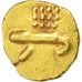 INDIA-PRINCELY STATES, Fanam, KM #10, AU(55-58), Gold, 0.37