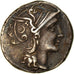 Coin, Claudia, Denarius, 110-109 BC, Roma, EF(40-45), Silver, Crawford:300/1