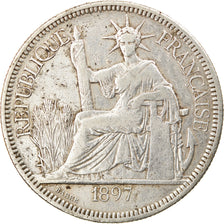 Monnaie, FRENCH INDO-CHINA, Piastre, 1897, Paris, TTB, Argent, KM:5a.1