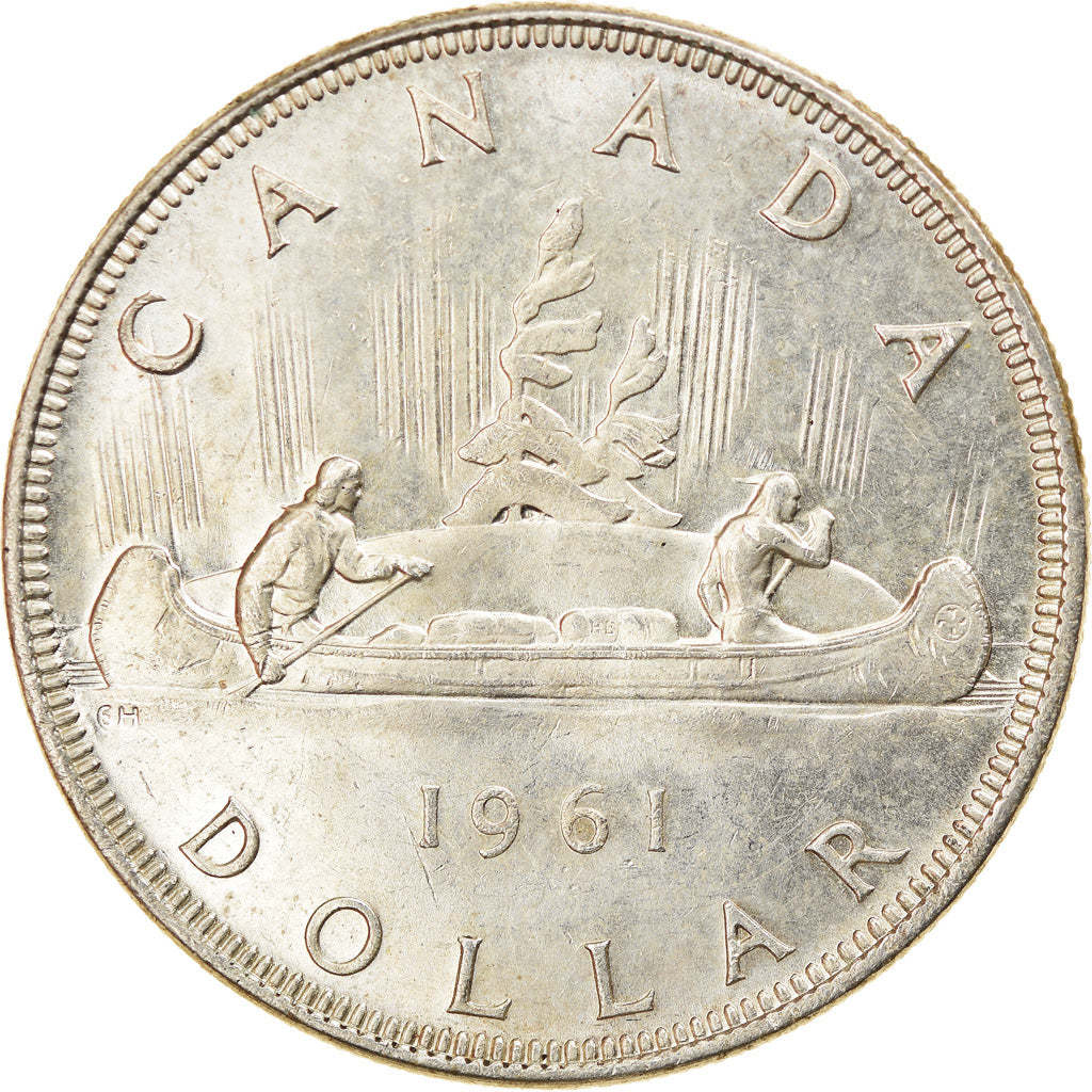 Coin, Canada, Elizabeth II, Dollar, 1961, Royal Canadian Mint, Ottawa