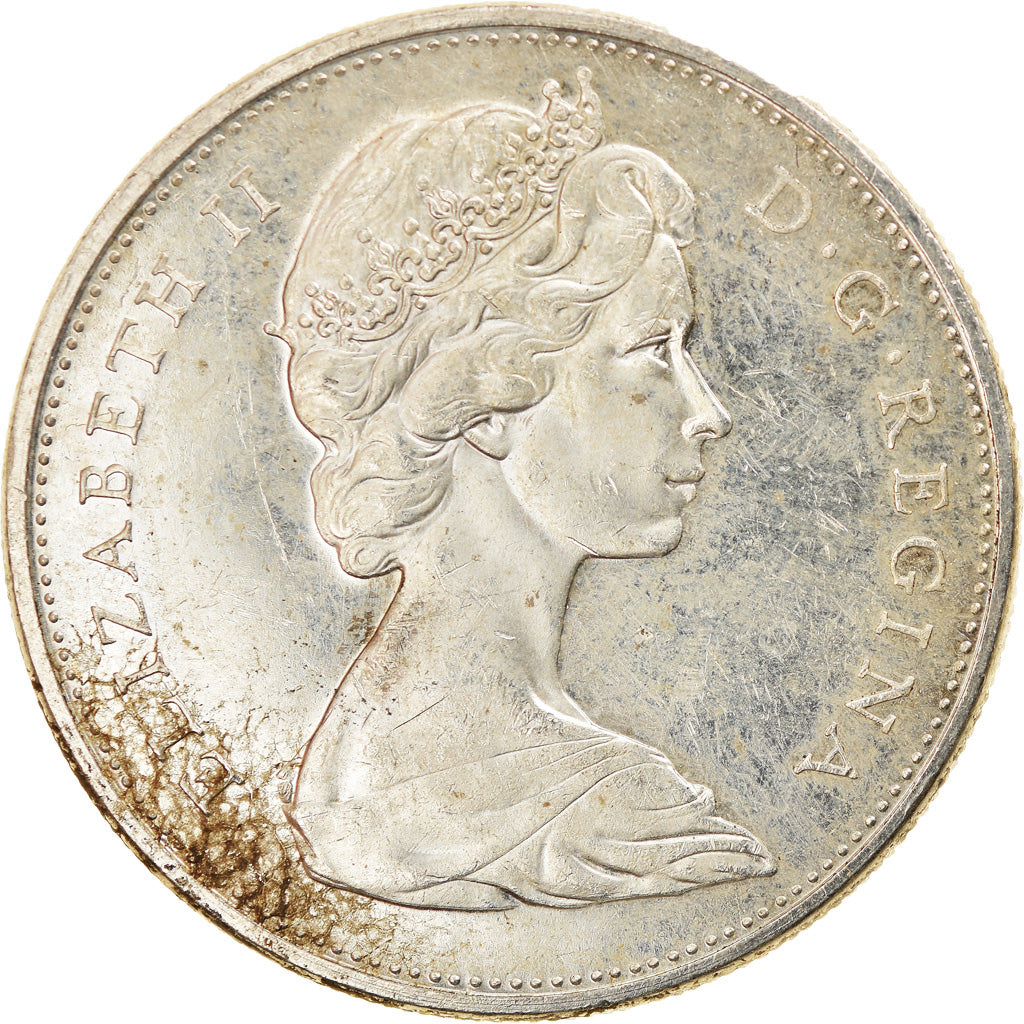 Coin, Canada, Elizabeth II, Dollar, 1965, Royal Canadian Mint, Ottawa