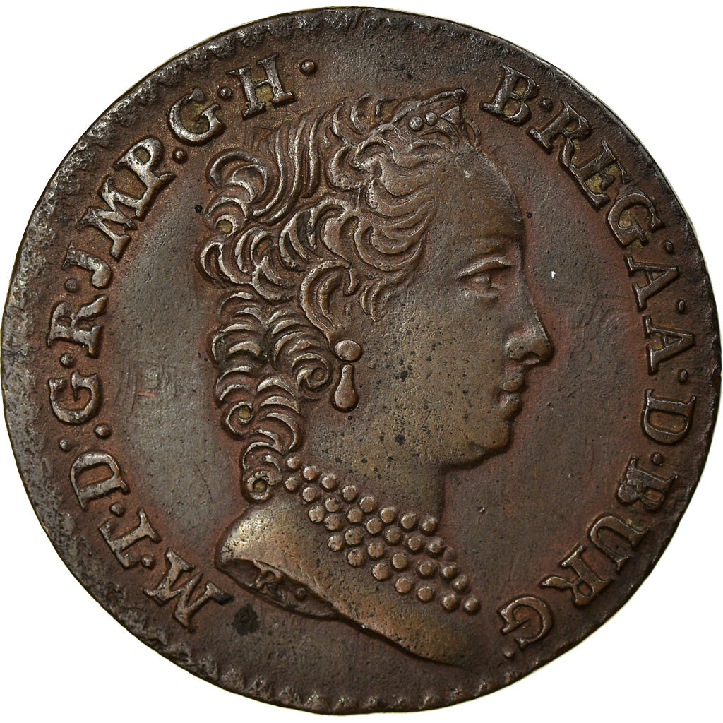 Coin, AUSTRIAN NETHERLANDS, Maria Theresa, Liard, 1750, Antwerp, AU(50-53)