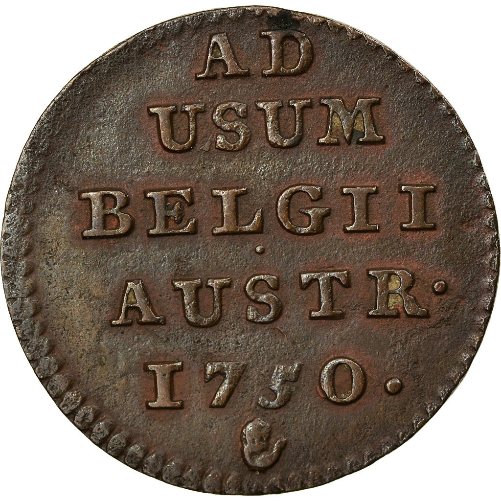 Coin, AUSTRIAN NETHERLANDS, Maria Theresa, Liard, 1750, Antwerp, AU(50-53)