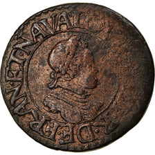 Coin, France, Louis XIII, Denier tournois, buste enfantin « petite