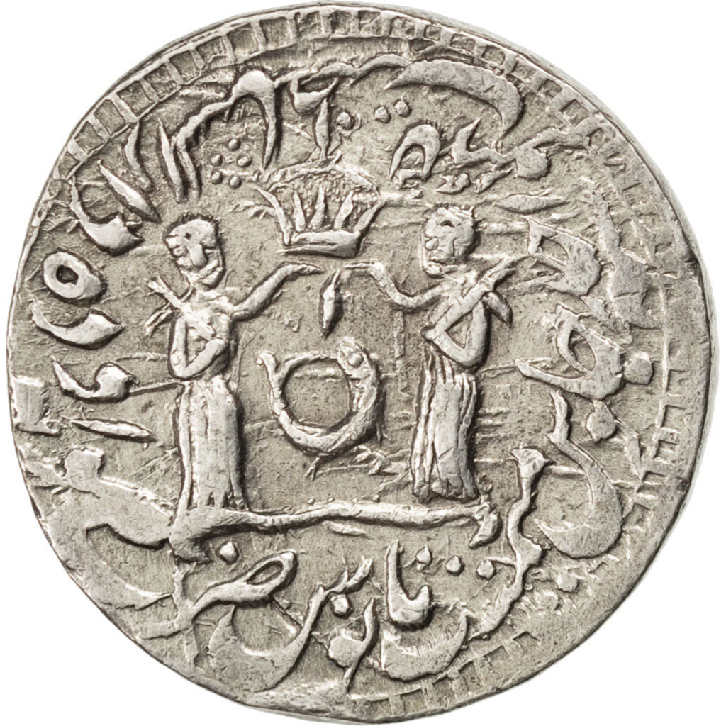 INDIA-PRINCELY STATES, Rupee, 1837, Lucknow, KM #316.3, AU(50-53), Silver, 11.17