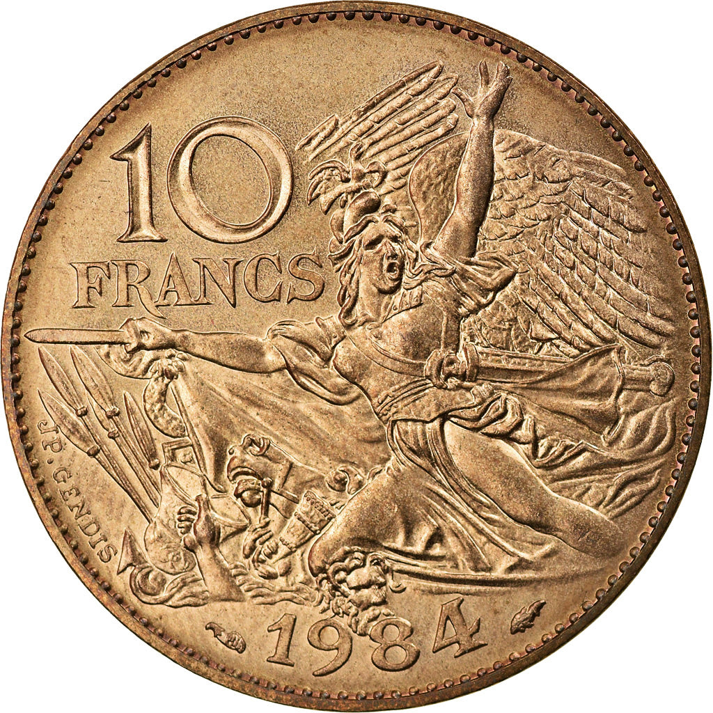 Coin, France, François Rude, 10 Francs, 1984, MS(60-62), Nickel-Bronze, KM:954