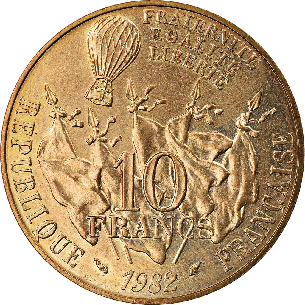 Coin, France, Gambetta, 10 Francs, 1982, MS(63), Nickel-Bronze, KM:950